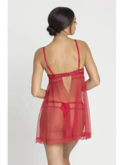 Babydoll Rouge GLAMOUR COUTURE -sous-vêtement boutique babydoll rouge glamour couture 4