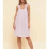 Chemise De Nuit Sans Manches En Coton Rose