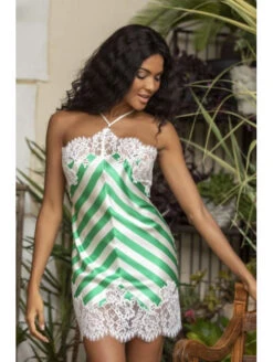 Combinette En Soie Rayée RYME