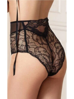 Culotte Taille Haute Sexy Noir SOIR DE VENISE