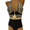 Maillot De Bain Une Pièce Imprimé Noir Et Blanc -sous-vêtement boutique maillot de bain une piece imprime noir et blanc