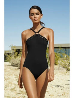 Maillot Une Pièce Noir HALTER