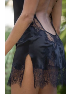 Nuisette Dos Nu Noir PERSEA -sous-vêtement boutique nuisette dos nu noir persea 2