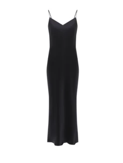 Nuisette Longue 100% Soie Noir ODANA