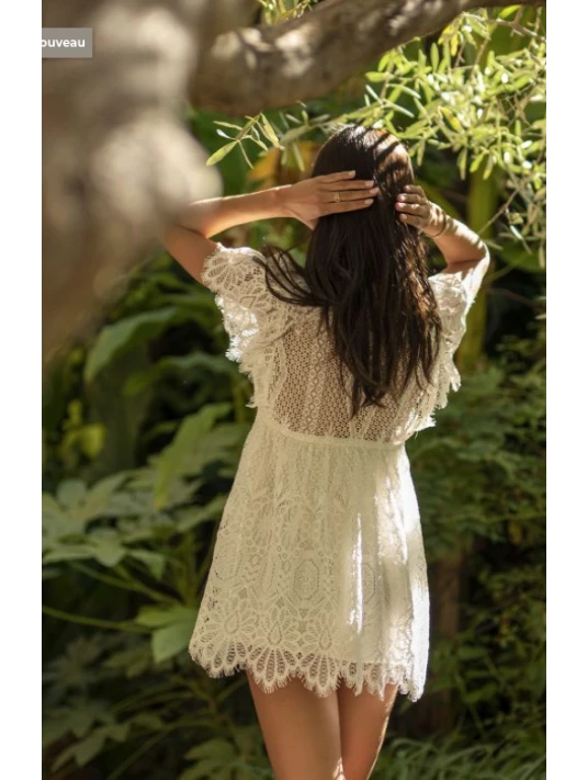 Robe En Dentelle Naturel REBECCA 4 Robe En Dentelle Naturel REBECCA – Image 3