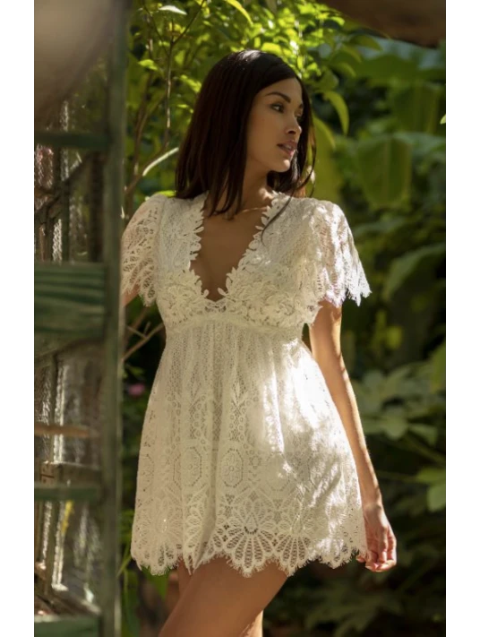 Robe En Dentelle Naturel REBECCA 2 Robe En Dentelle Naturel REBECCA