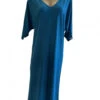 Robe Longue Bleu Canard RAFAELA 1 Robe Longue Bleu Canard RAFAELA -sous-vêtement boutique robe longue bleu canard rafaela