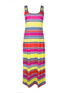 Robe Longue Rayée L'ECOCHERIE -sous-vêtement boutique robe longue rayee l ecocherie 1