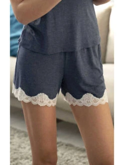 Short Bien-être Bleu Chiné SIMPLY PERFECT 7 Short Bien-être Bleu Chiné SIMPLY PERFECT -sous-vêtement boutique short bien etre bleu chine simply perfect 1