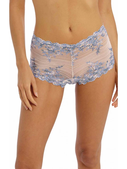 Wacoal Shorty Taille Haute Bleu Pastel EMBRACE LACE 3 Wacoal Shorty Taille Haute Bleu Pastel EMBRACE LACE
