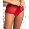 Shorty Taille Haute Rouge SPLENDEUR SOIE 2 Shorty Taille Haute Rouge SPLENDEUR SOIE -sous-vêtement boutique shorty taille haute rouge splendeur soie