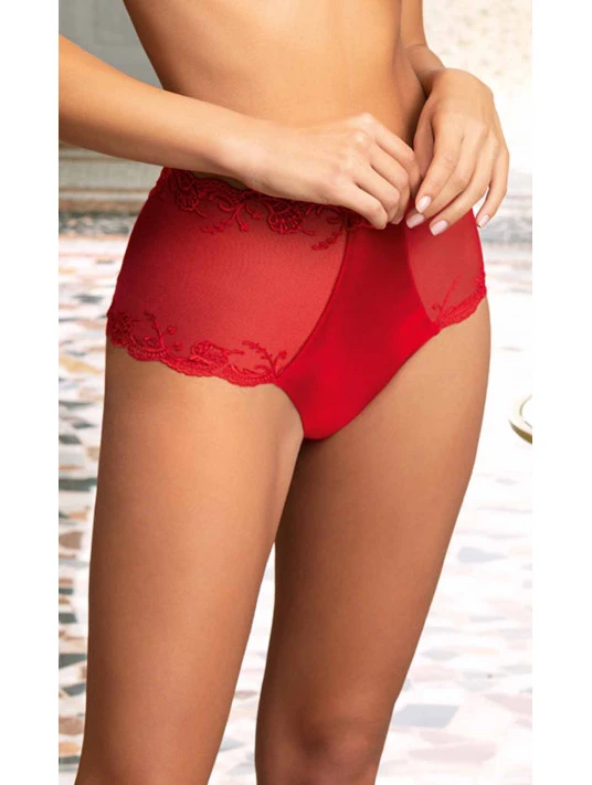 Shorty Taille Haute Rouge SPLENDEUR SOIE 3 Shorty Taille Haute Rouge SPLENDEUR SOIE