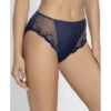 Slip Haut Bleu Bermudes SPLENDEUR SOIE -sous-vêtement boutique slip haut bleu bermudes splendeur soie