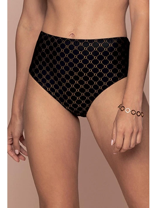 Slip Haut Gainant Noir BIJOU DU JOUR 3 Slip Haut Gainant Noir BIJOU DU JOUR