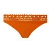 Slip Taille Basse Orange AJOURAGE COUTURE -sous-vêtement boutique slip taille basse orange ajourage couture