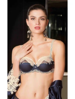 Soutien-gorge Armatures Marine SPLENDEUR SOIE -sous-vêtement boutique soutien gorge armatures marine splendeur soie 3
