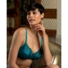 Soutien-gorge Grand Maintien SPLENDEUR SOIE -sous-vêtement boutique soutien gorge armatures splendeur soie bleu cyan canard 2