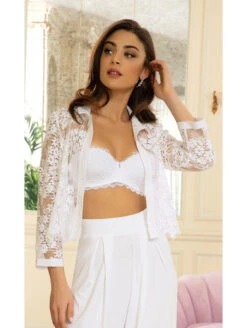 Soutien-gorge Bandeau Blanc CRYSTAL POESIE -sous-vêtement boutique soutien gorge bandeau crystal poesie 2