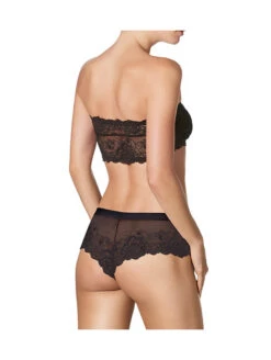 Soutien-gorge Bandeau Doublé Coton Noir GRETA -sous-vêtement boutique soutien gorge bandeau noir greta 2