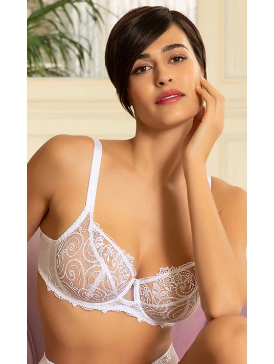 Soutien-gorge Corbeille Blanc CRYSTAL POESIE 3 Soutien-gorge Corbeille Blanc CRYSTAL POESIE