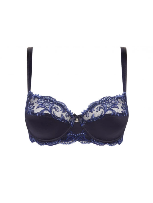 Soutien-gorge Corbeilles Bleu Bermudes SPLENDEUR SOIE 4 Soutien-gorge Corbeilles Bleu Bermudes SPLENDEUR SOIE – Image 2