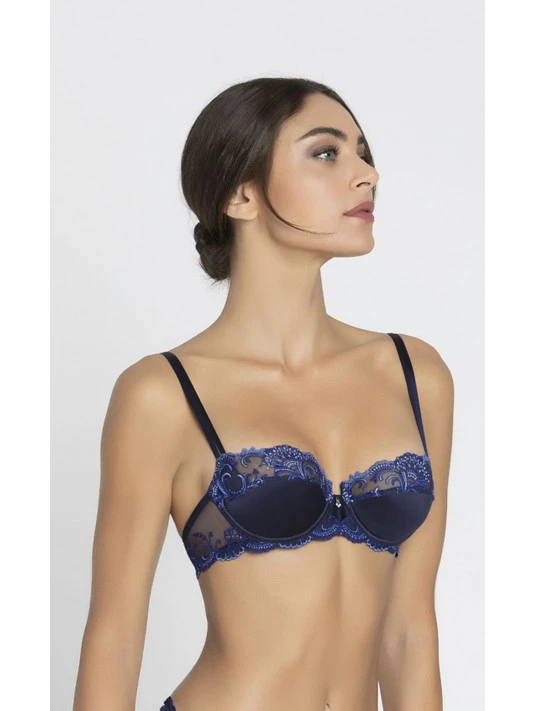 Soutien-gorge Corbeilles Bleu Bermudes SPLENDEUR SOIE 3 Soutien-gorge Corbeilles Bleu Bermudes SPLENDEUR SOIE