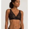 HANRO Soutien-gorge Dentelle Sans Armatures MOMENTS -sous-vêtement boutique soutien gorge dentelle sans armatures moments