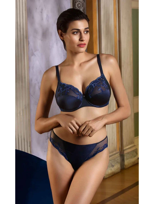 Soutien-gorge Grand Maintien Bleu Bermudes SPLENDEUR SOIE 4 Soutien-gorge Grand Maintien Bleu Bermudes SPLENDEUR SOIE – Image 2