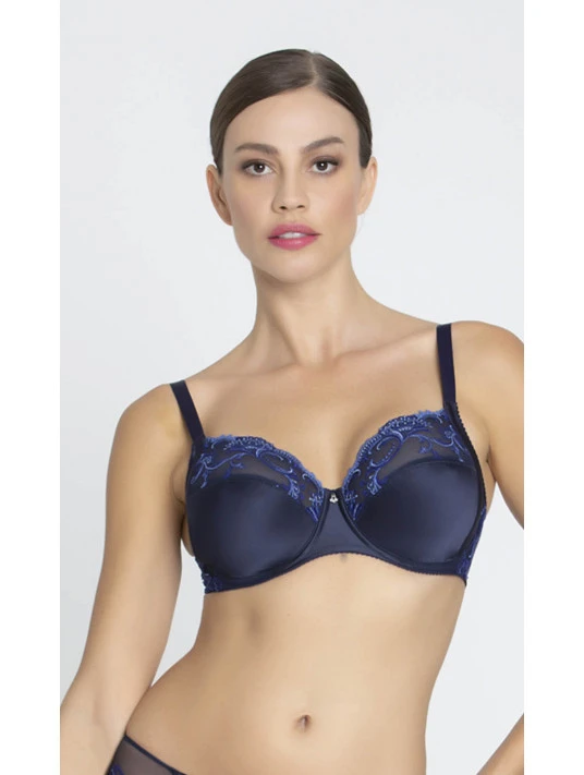 Soutien-gorge Grand Maintien Bleu Bermudes SPLENDEUR SOIE 3 Soutien-gorge Grand Maintien Bleu Bermudes SPLENDEUR SOIE