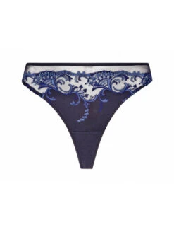 String Bleu Bermudes SPLENDEUR SOIE -sous-vêtement boutique string bleu bermudes splendeur soie 2