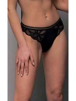 Tanga Noir STRICTO SENSUELLE