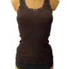 Top Bretelles Larges Dentelle Chocolat LAINE ET SOIE -sous-vêtement boutique top bretelles larges dentelle chocolat laine et soie