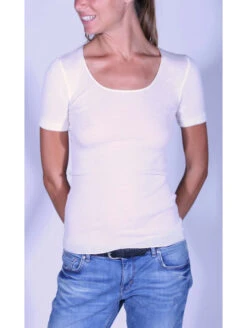 Top Manches Courtes Col Rond LAINE ET SOIE