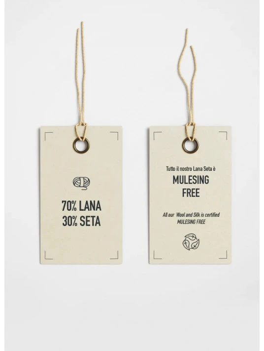 Top Manches Longues Col Rond Dentelle Bleu Marine LAINE ET SOIE 3 Top Manches Longues Col Rond Dentelle Bleu Marine LAINE ET SOIE – Image 2