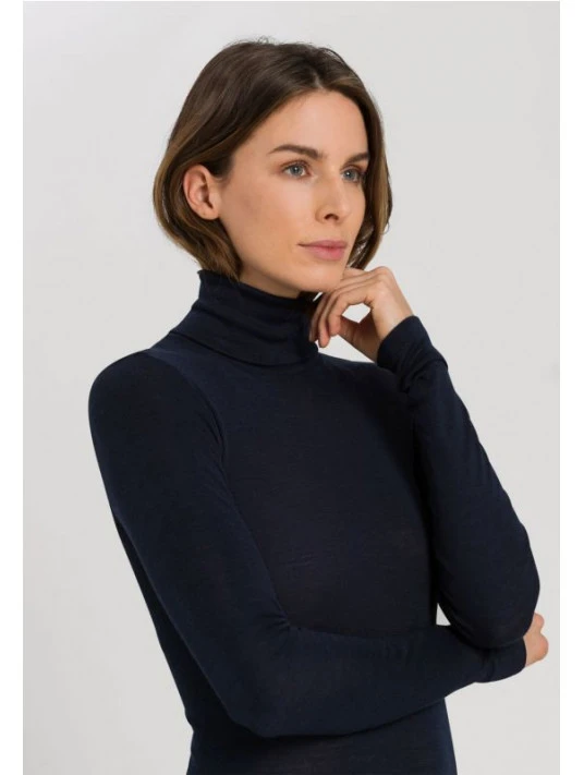 HANRO Top Manches Longues Col Roulé LAINE ET SOIE 4 HANRO Top Manches Longues Col Roulé LAINE ET SOIE – Image 2